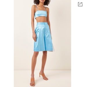 STAUD Light Blue Women's Shorts Bermudas